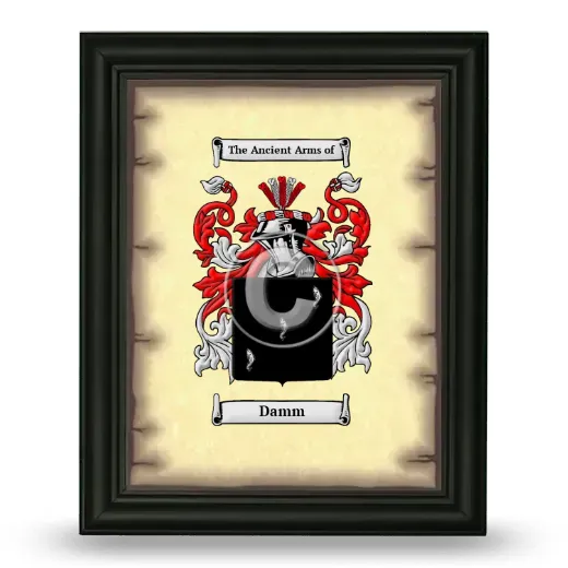 Damm Coat of Arms Framed - Black