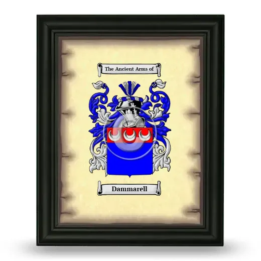 Dammarell Coat of Arms Framed - Black