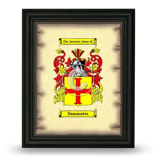 Dammates Coat of Arms Framed - Black