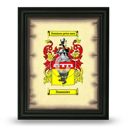 Dammier Coat of Arms Framed - Black