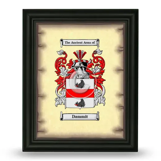 Dammit Coat of Arms Framed - Black