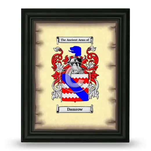Damrow Coat of Arms Framed - Black