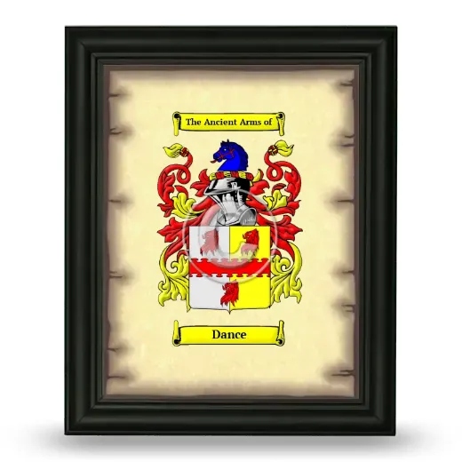 Dance Coat of Arms Framed - Black
