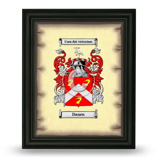 Danen Coat of Arms Framed - Black