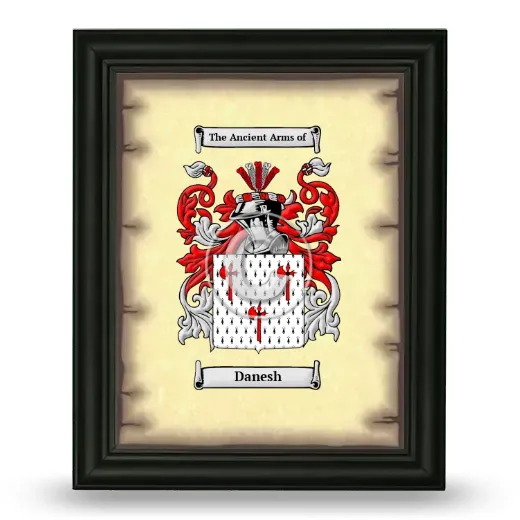 Danesh Coat of Arms Framed - Black