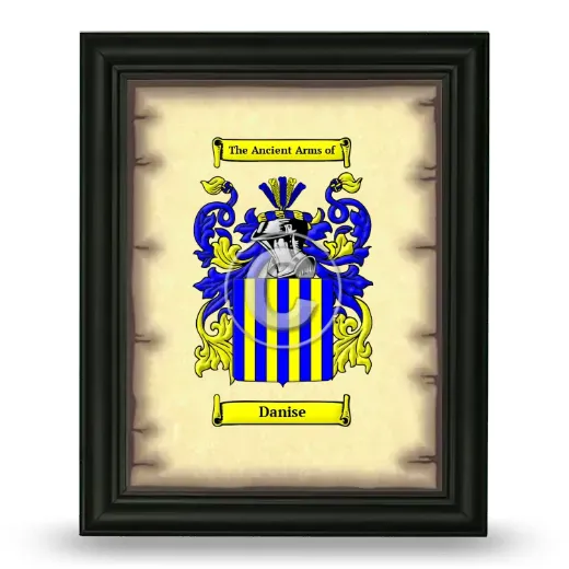 Danise Coat of Arms Framed - Black