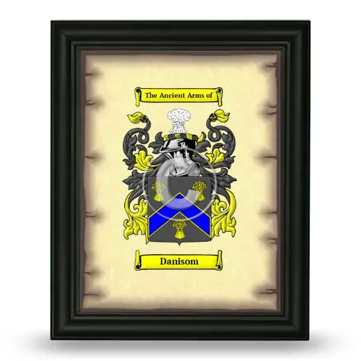 Danisom Coat of Arms Framed - Black