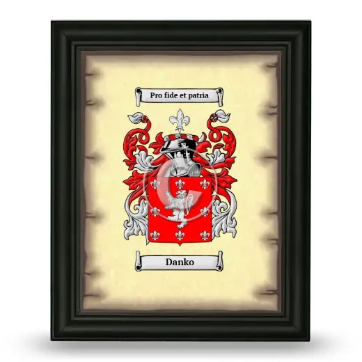 Danko Coat of Arms Framed - Black