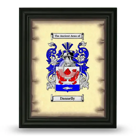 Dannelly Coat of Arms Framed - Black