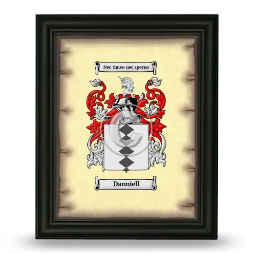 Danniell Coat of Arms Framed - Black