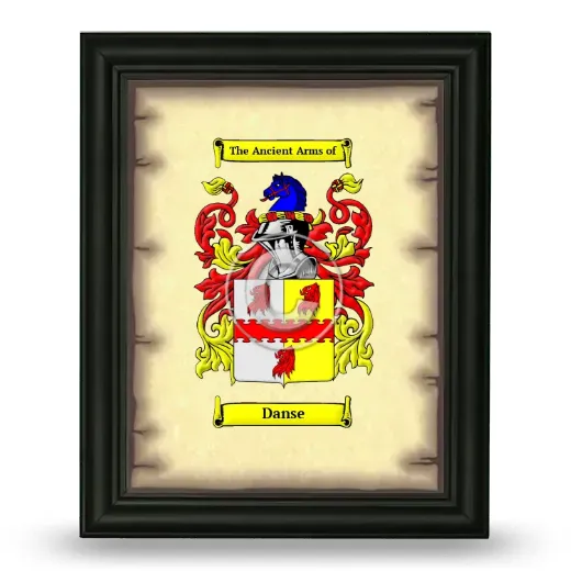 Danse Coat of Arms Framed - Black