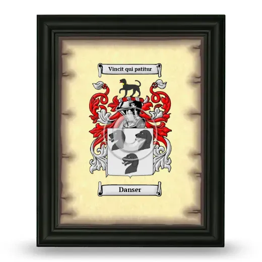 Danser Coat of Arms Framed - Black