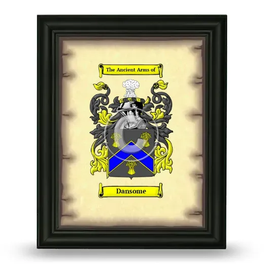 Dansome Coat of Arms Framed - Black