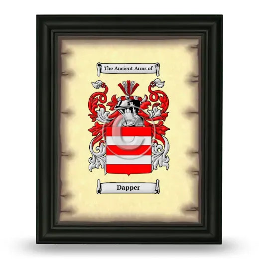 Dapper Coat of Arms Framed - Black