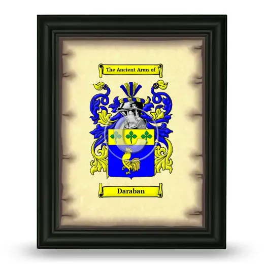 Daraban Coat of Arms Framed - Black