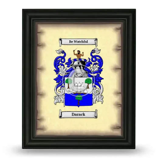 Darack Coat of Arms Framed - Black