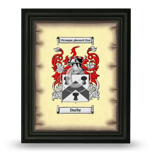 Darby Coat of Arms Framed - Black