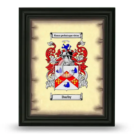 Darby Coat of Arms Framed - Black