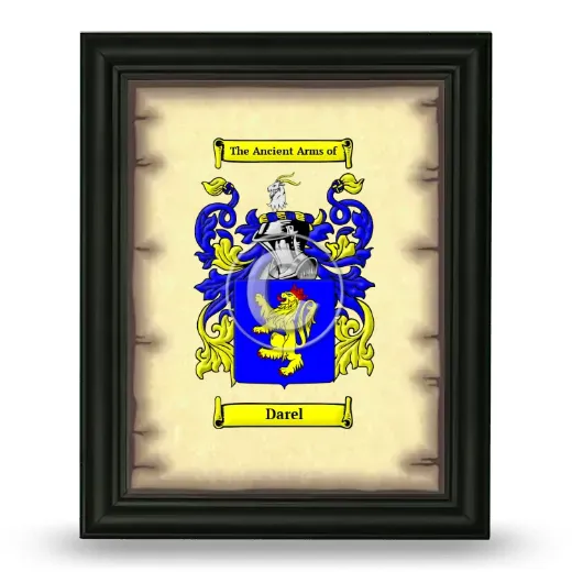 Darel Coat of Arms Framed - Black