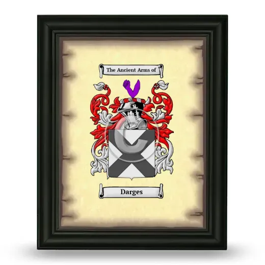 Darges Coat of Arms Framed - Black
