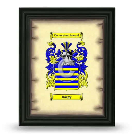 Dargy Coat of Arms Framed - Black