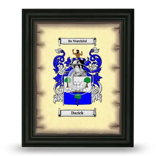 Darick Coat of Arms Framed - Black