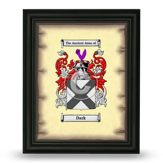 Dark Coat of Arms Framed - Black