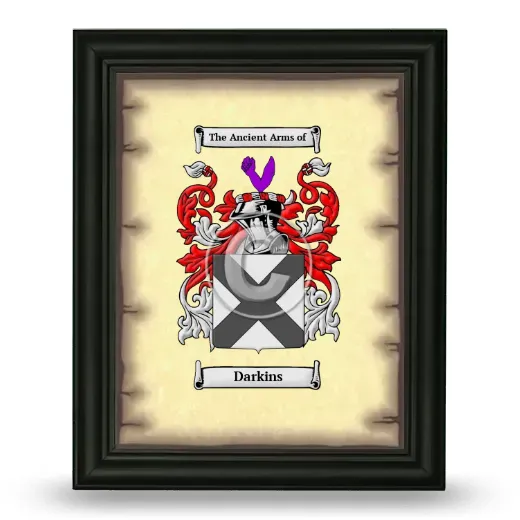 Darkins Coat of Arms Framed - Black