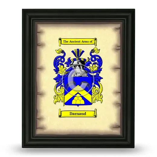 Darnaud Coat of Arms Framed - Black