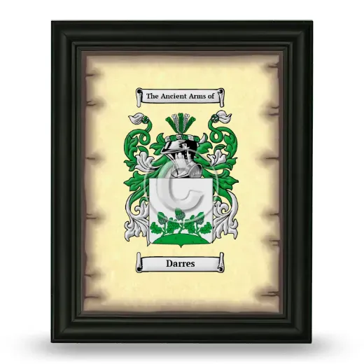 Darres Coat of Arms Framed - Black