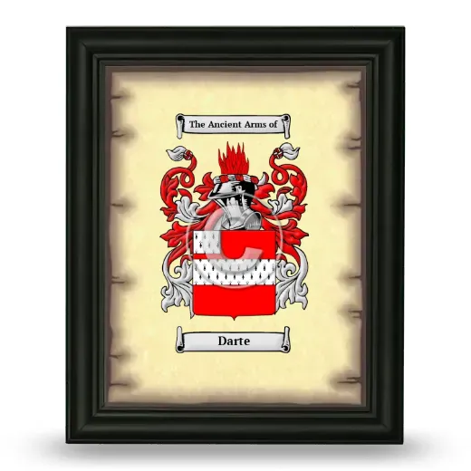 Darte Coat of Arms Framed - Black