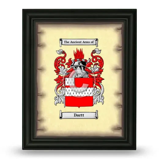 Dartt Coat of Arms Framed - Black