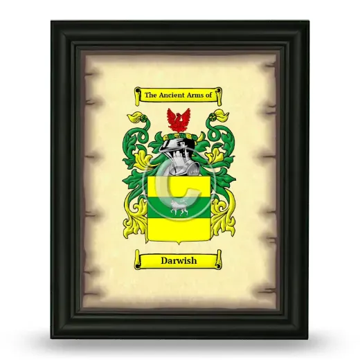 Darwish Coat of Arms Framed - Black