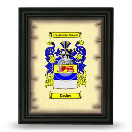 Dasher Coat of Arms Framed - Black