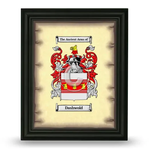Dashwold Coat of Arms Framed - Black