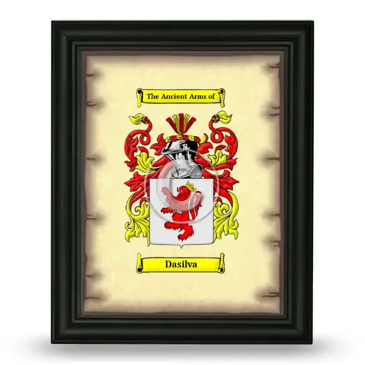 Dasilva Coat of Arms Framed - Black