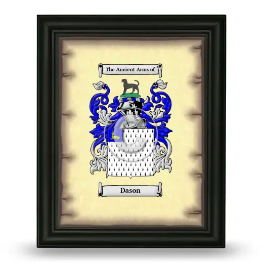Dason Coat of Arms Framed - Black