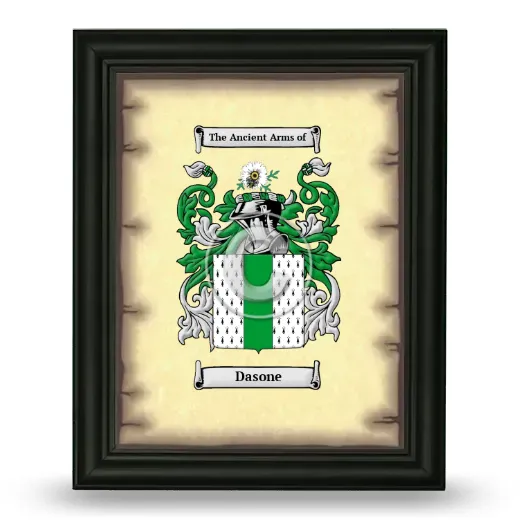 Dasone Coat of Arms Framed - Black