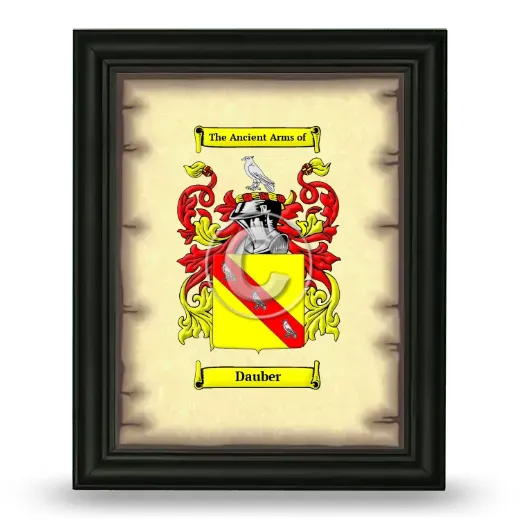 Dauber Coat of Arms Framed - Black