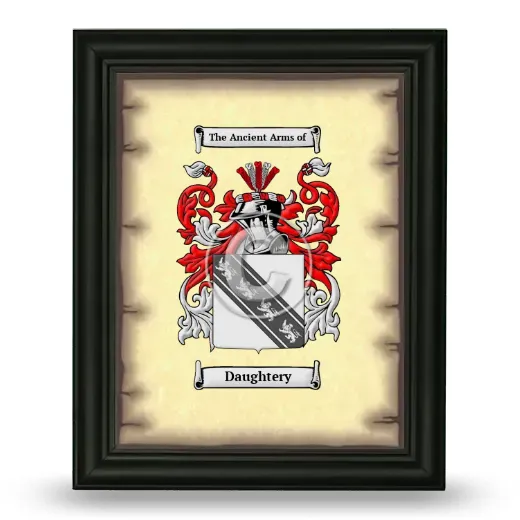 Daughtery Coat of Arms Framed - Black