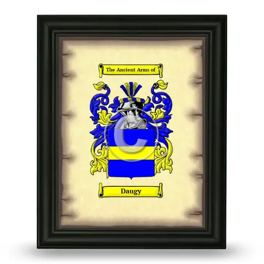 Daugy Coat of Arms Framed - Black