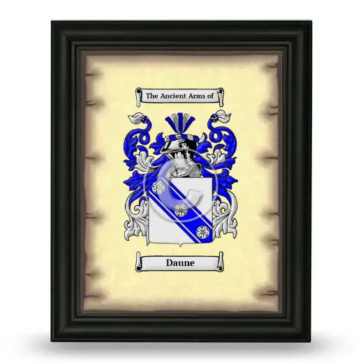 Daune Coat of Arms Framed - Black