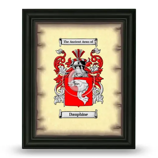 Dauphine Coat of Arms Framed - Black