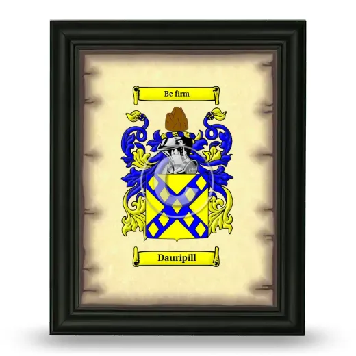 Dauripill Coat of Arms Framed - Black