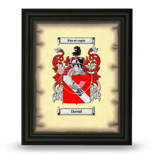 Davìd Coat of Arms Framed - Black