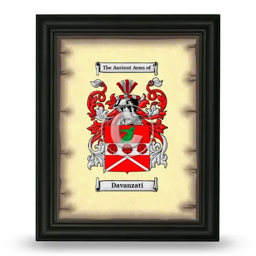 Davanzati Coat of Arms Framed - Black