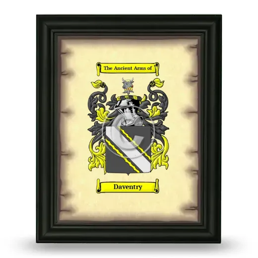 Daventry Coat of Arms Framed - Black