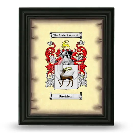 Davidson Coat of Arms Framed - Black