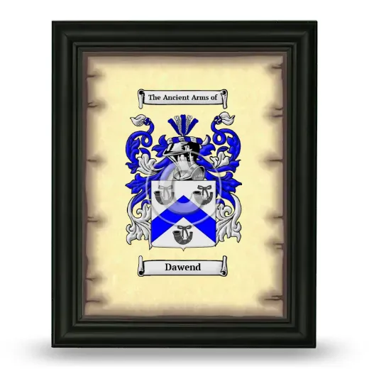 Dawend Coat of Arms Framed - Black