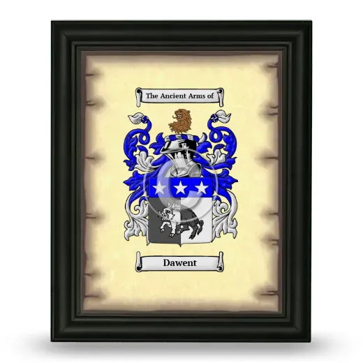 Dawent Coat of Arms Framed - Black